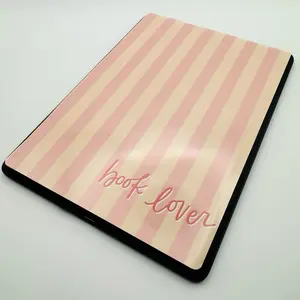 Book Lover Pink and Tan Striped Kindle E-reader Skin Vinyl Decal