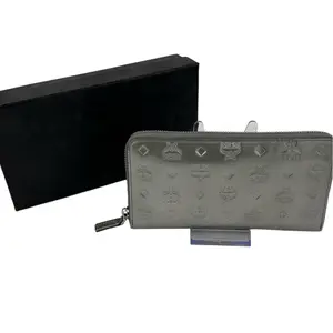 Pre-owned MCM Coated Canvas Wallet Visetos Zip Around Wallet