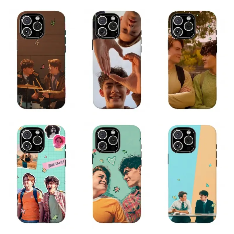 Warm Tone Heartstopper Phone Case - Nick Charlie Couple Aesthetic CoverCute Couple Heart Hand Pose Phone Case,Cover For iPhone 17 Pro Max 16 15 14 13 12 11 for Samsung S21 S22 S23 S24 S25 Phone Case,Perfect Holiday Gift