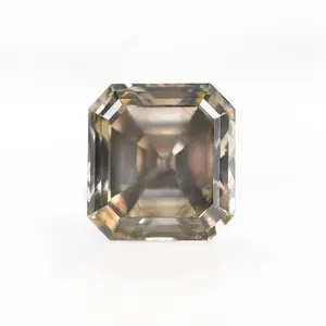 2.04 Carat Champagne Gray Asscher Cut Diamond for Custom Work - Inventory Code SCA204