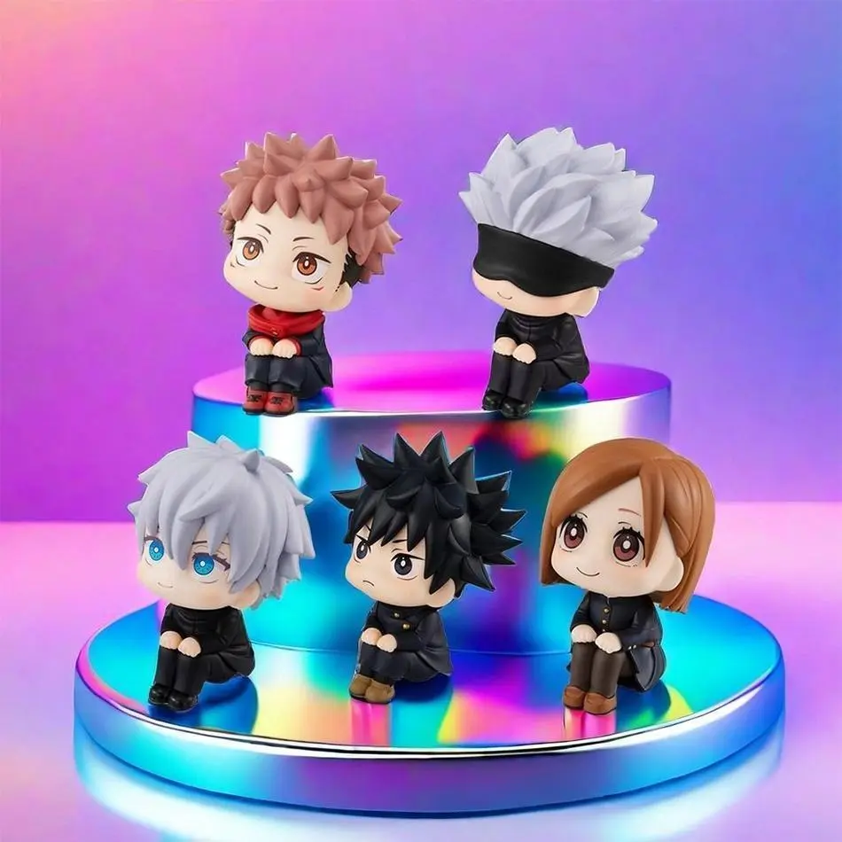 10cm Jujutsu Kaisen PVC Action Figure - Itadori Yuji, Gojo Satoru, Fushiguro Megumi, Kugisaki Nobara, Anime & Manga Collectible, Anime Character Statue, Home Decoration, Collectible for Fans