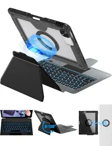 Nillkin Magnetic Bumper Link Detachable Keyboard Case with Magnet iPad Wall Mount for iPad Pro 13-inch M5, 11-inch M5/M4/iPad A16 11th/10th 10.9"/Air 5,6,iPad Pro 12.9" & Air 13"| Backlit Keyboard + Trackpad + Multi-Angle Stand + Sliding Camera Cover
