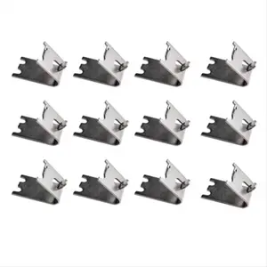 12PCS Commercial Freezer Shelf Clips Stainless Steel Refrigerator Shelf Support Clamp Bracket Shelves Parts