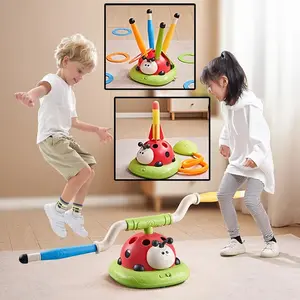 Kids' Interactive Fun Toy Set, 3-In-1 Musical Jump & Circle Toss Games, Ideal for Indoors/outdoors Playtime, Durable Design
