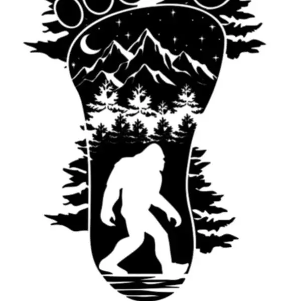 Bigfoot Forest Weatherproof Vinyl Window Decal - Permanent Adhesive  Decorative Stickers