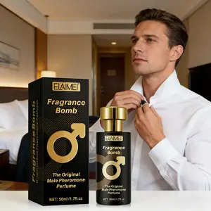 Elaimei Men's Pheromone Perfume 50ML/1.7 Fl.oz, Fresh Herbal Wood Scent, Invigorating Fragrances, Exclusive Men's Cologne, Ideal for Parties and Bars