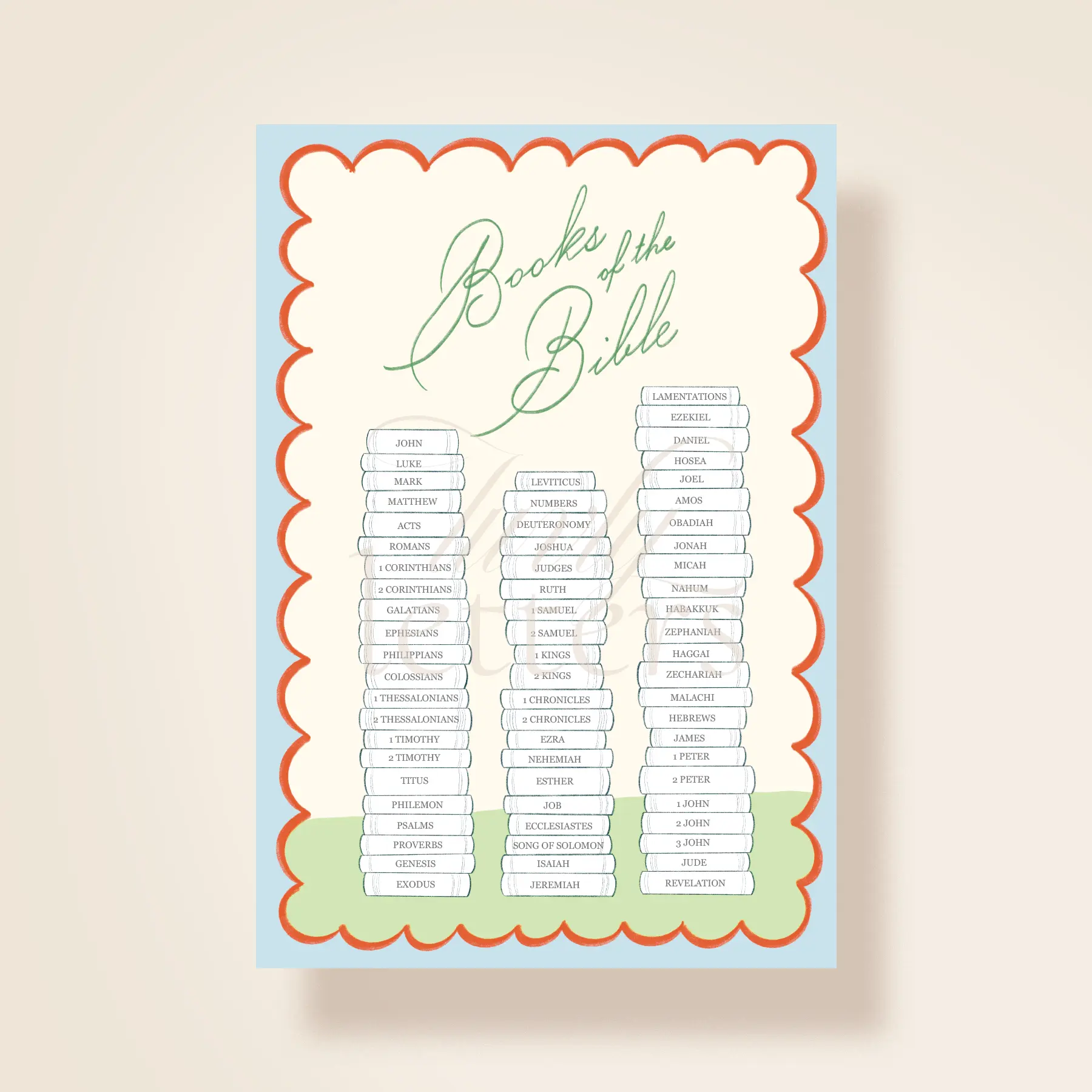 Books of the Bible Tracking Sticker - Recommended Reading Order