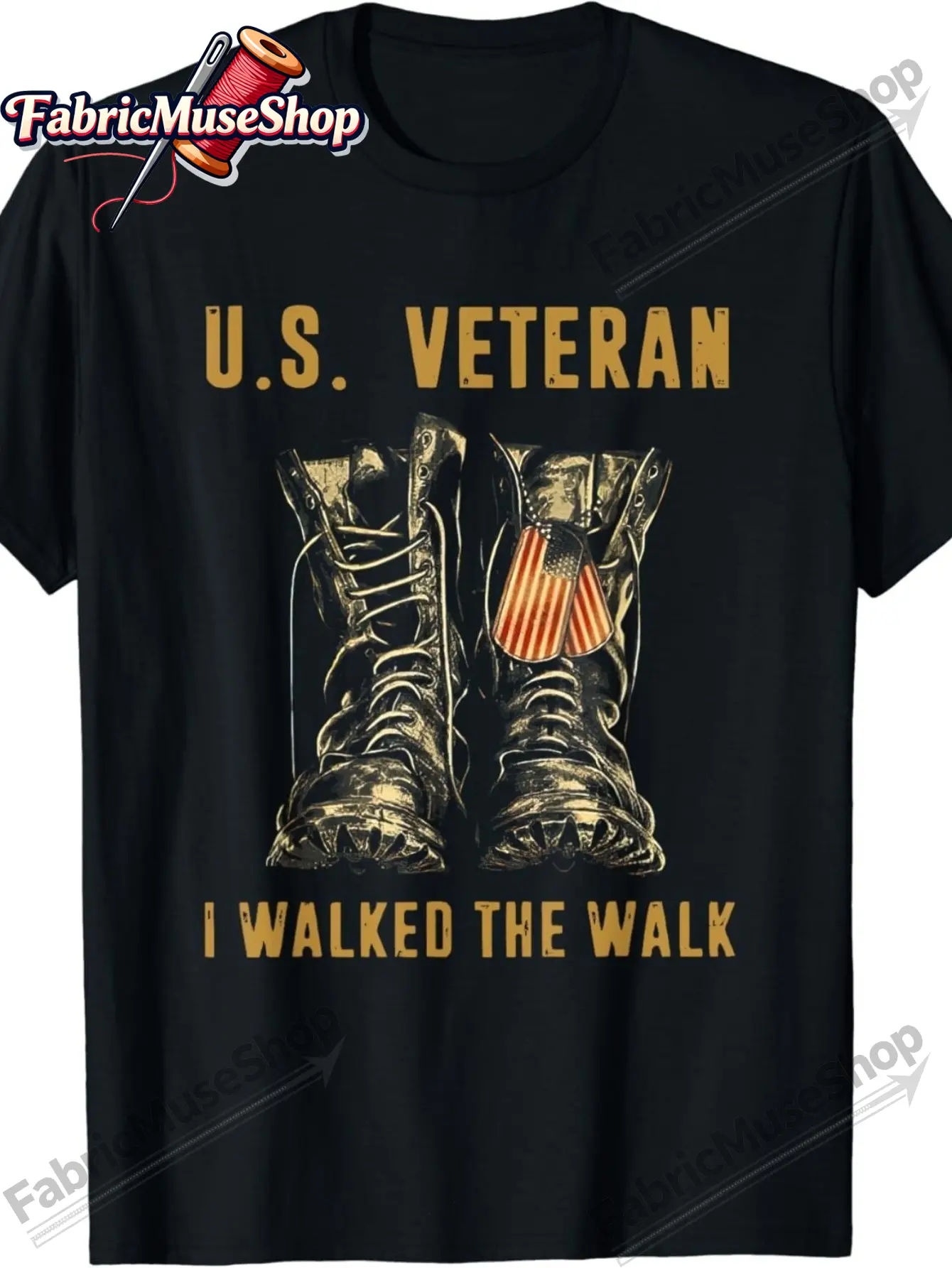 Men's US Military T-Shirt with U S  Army Insignia