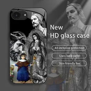 Suitable for [iPhone 16e] Jesus New stylish high quality glass protective case affordable anti-drop anti-fingerprint-888