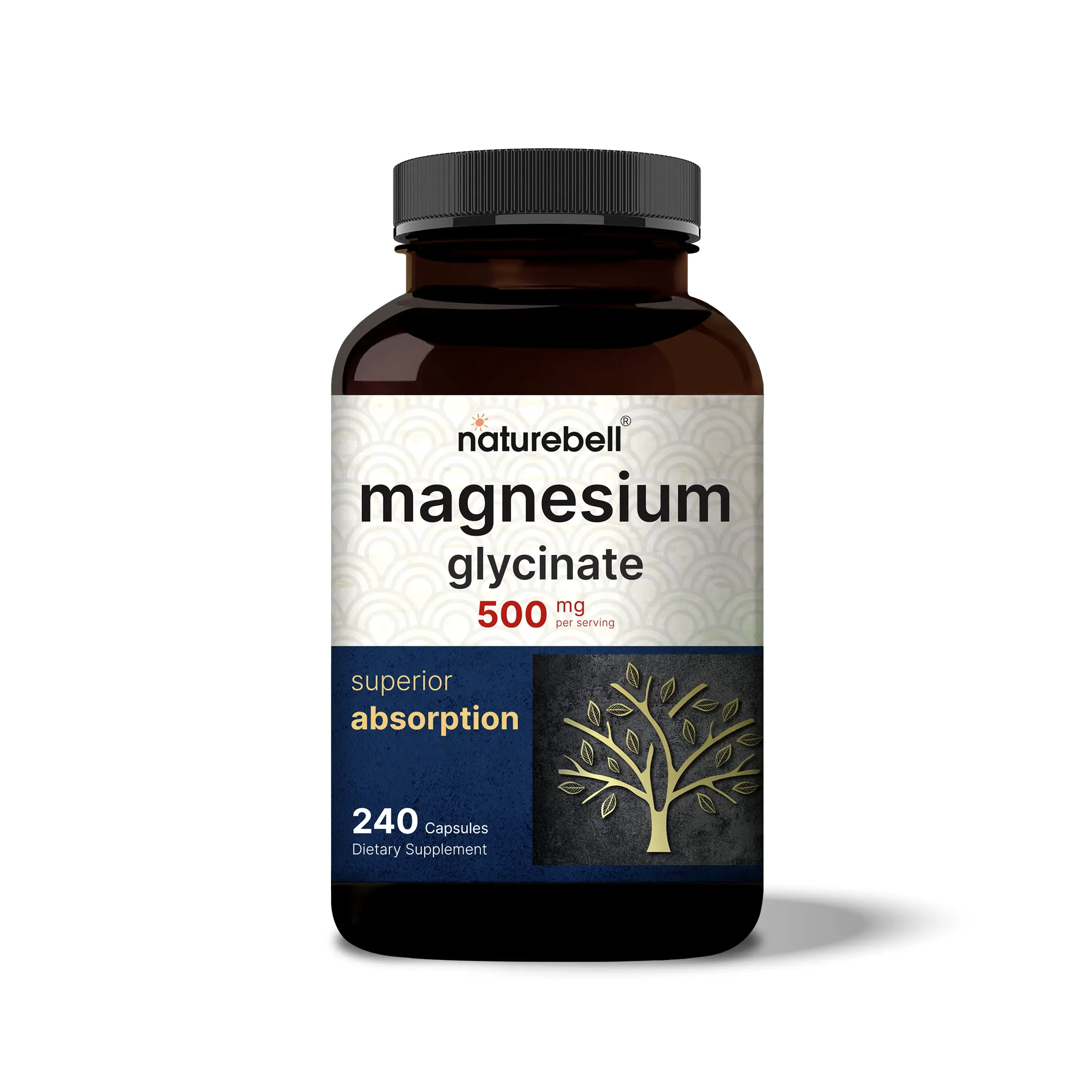 Magnesium Glycinate 500mg, 240 Capsules
