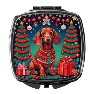 Dachshund Christmas Compact Mirror for Pet Lovers