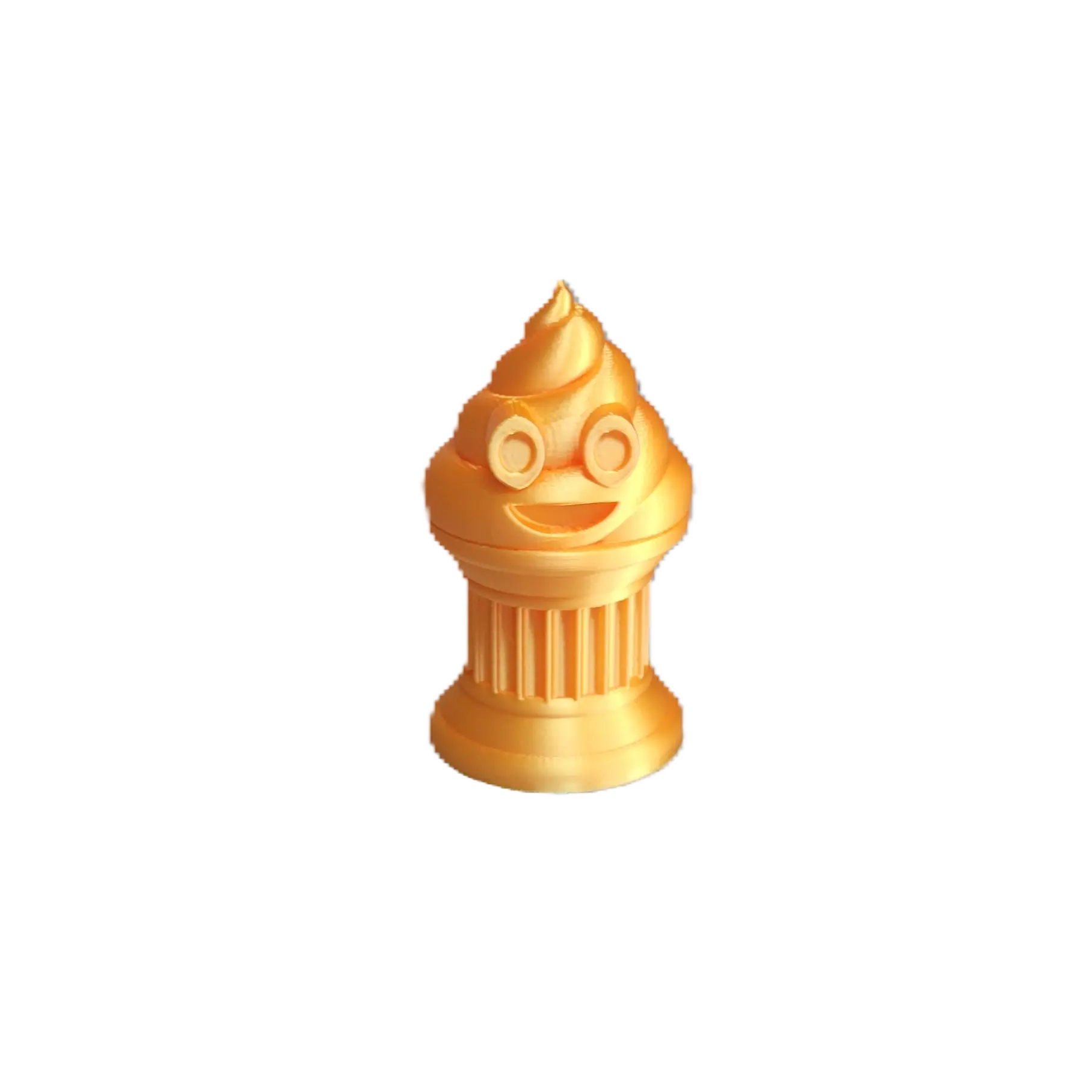 Znet3D Mini Poop Emoji Trophy – The Perfect 3-Inch Tall Award or Gift, Featuring a Solid Poop Emoji on a Classic Column Base