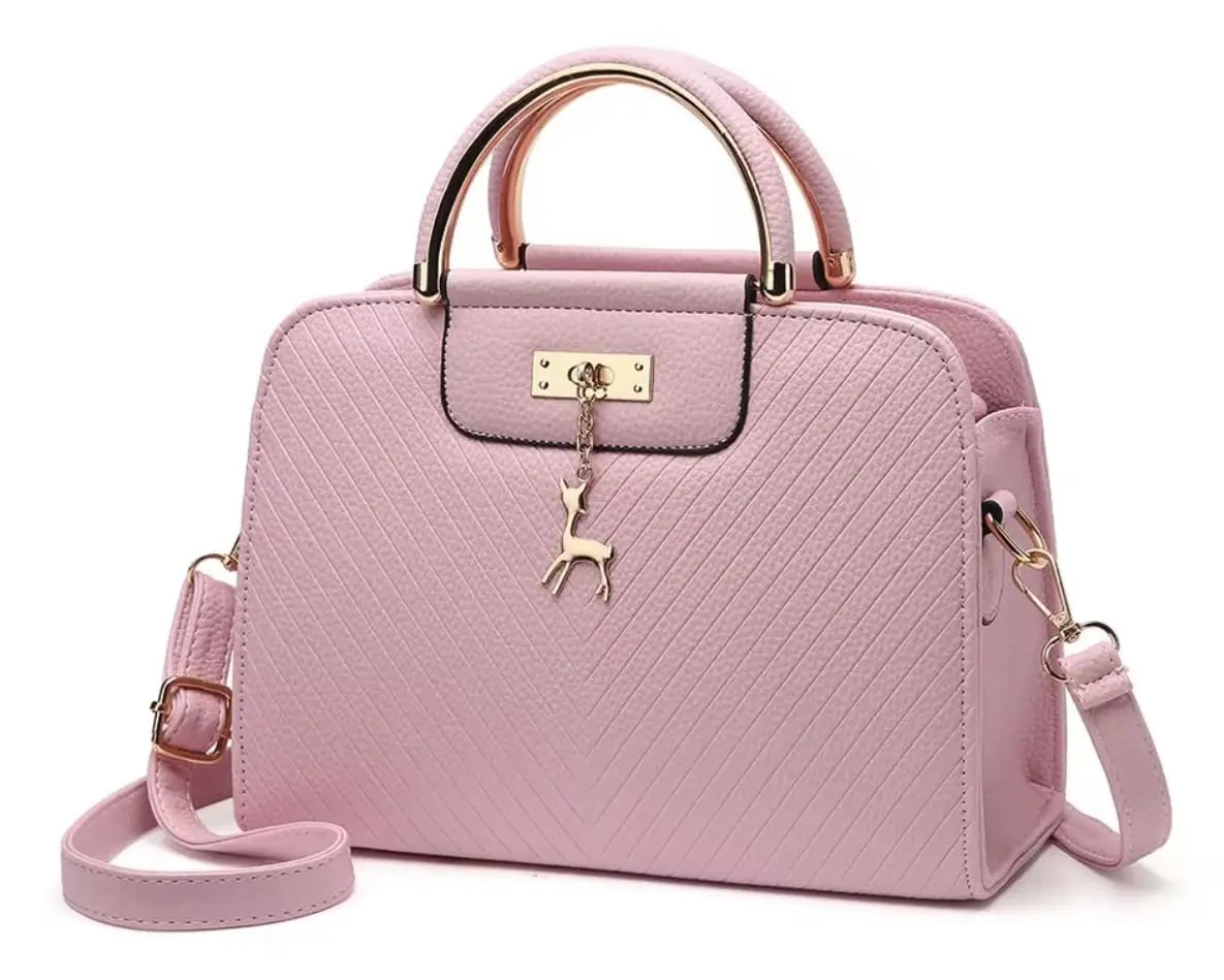 MYMODAGLAM Women’s Top Handle Satchel Handbag - Small Structured Croc Texture Formal Women’s Handbag for Work, Party, Formal Women's Handbags