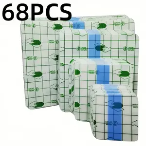68pcs High Quality Transparent Self-Adhesive Tape, PU Material, Finger Protection Film, Prevents Blisters, Keeps Dry, Excellent Abrasion Resistance