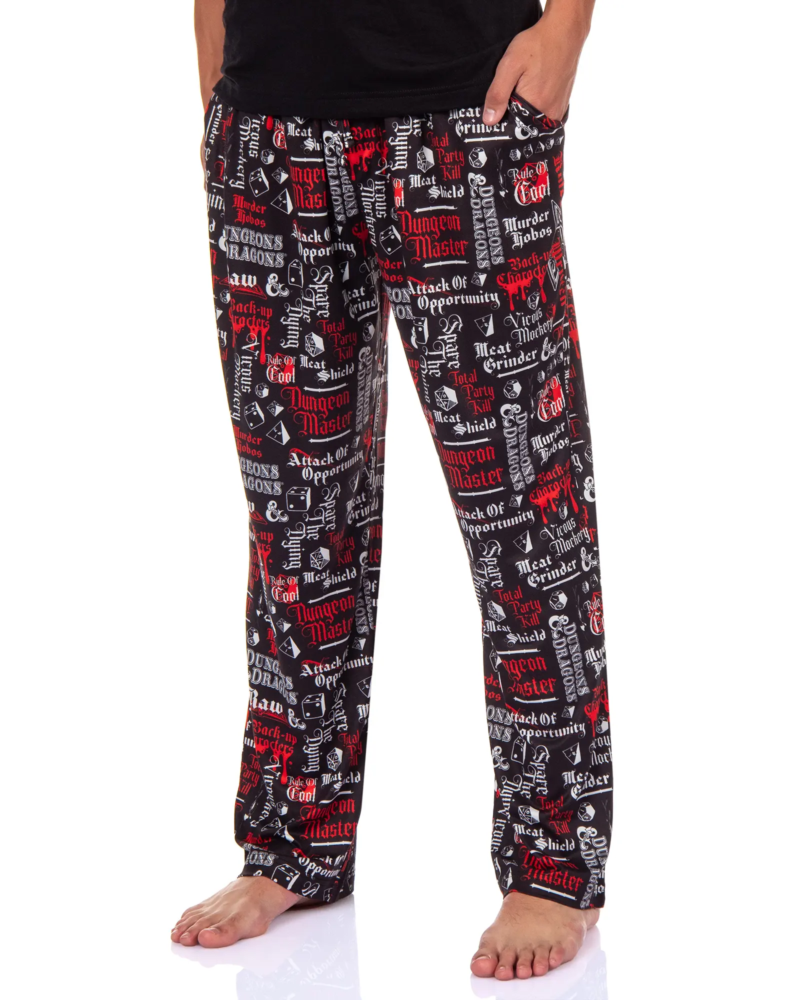 Dungeons and Dragons Pajama Pants Men's Quotes Dungeon Master Sleep Lounge Bottoms