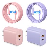 (A&C Port) 2 Pack Purple&Pink