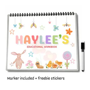 Personalized Laminated Educational Tracing Workbook (Marker Included) | Education and Motor Skills | Waterproof |Tracing Activities