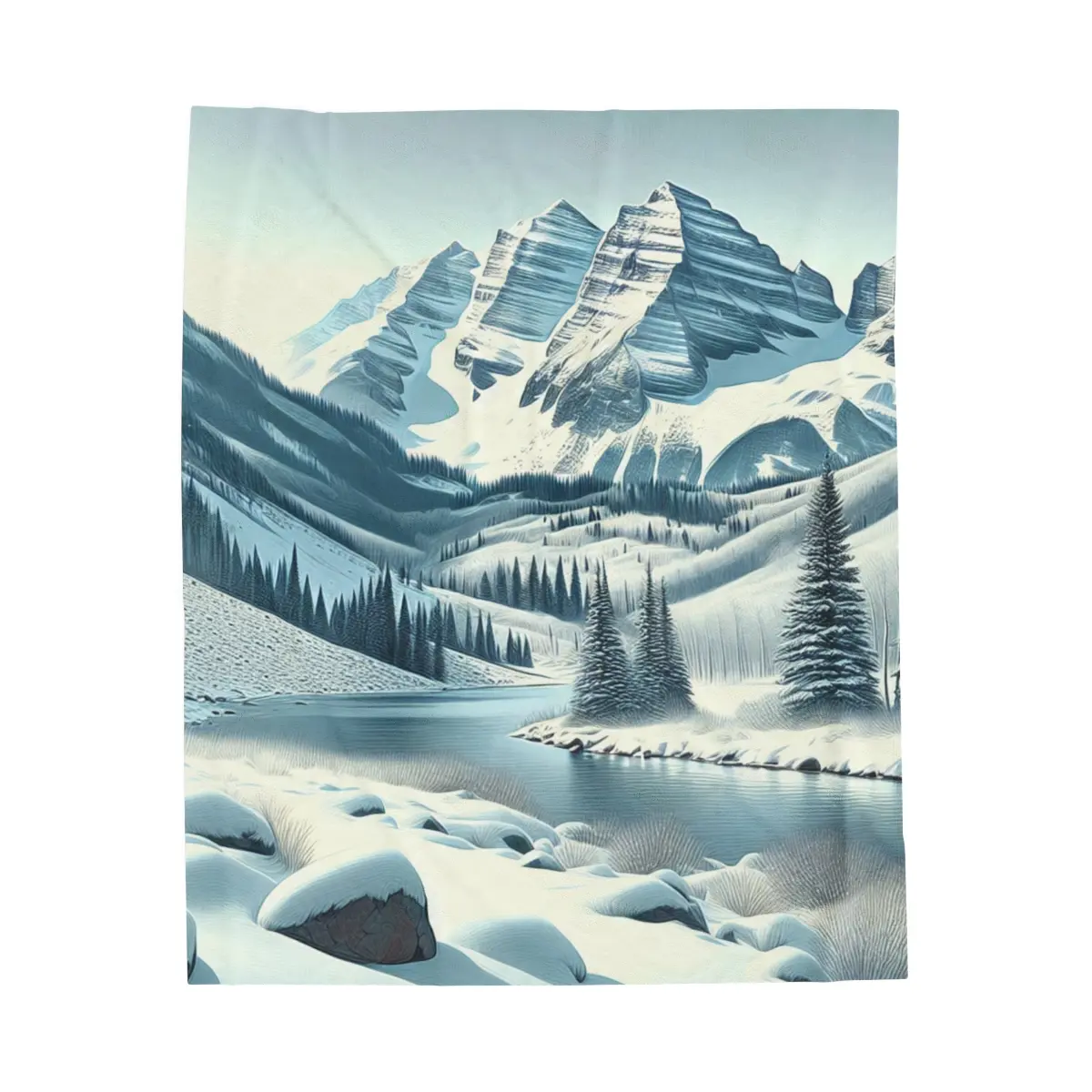 Winterscape Tranquility- Plush Blanket