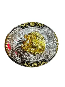 Mexico Western Style Cowboy Belt Buckle Hebilla Vaquera Escudo Mexico Aguila