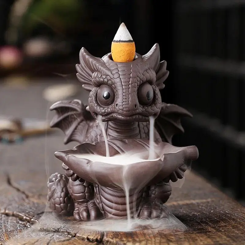 Ceramic Waterfall Incense Burner, Vintage Dragon Backflow Incense Burner, Household Burner Catcher Holder, Home Fragrance Supplies, Scented