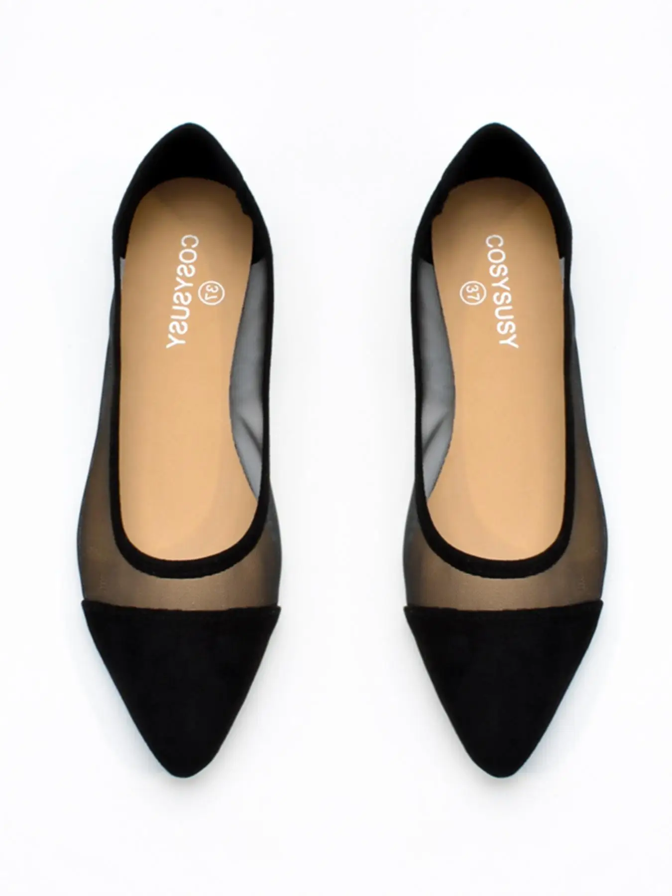 Women's Minimalist Elegant Patchwork Design Slip on Flats, Comfort Simple Design Pointed Toe Flats, Temperament Plain Flats for Daily Footwear for Gir