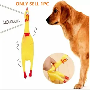 Cute Chicken Design Pet Chew Toy, 1 Count Pet Interactive Squeaky Chicken Toy, Dog Teething Toy, Dog & Cat Accessories