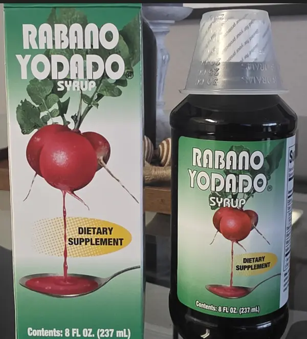 Rabano Yodado - Ionized Radish Dietary Liquid Supplement with Iodine, Vitamin B1, B6 & B12, Wellness & Digestive Support, Helps Maintain Natural Energy & Nutrient Balance, 8 Fl Oz, Pack of 1
