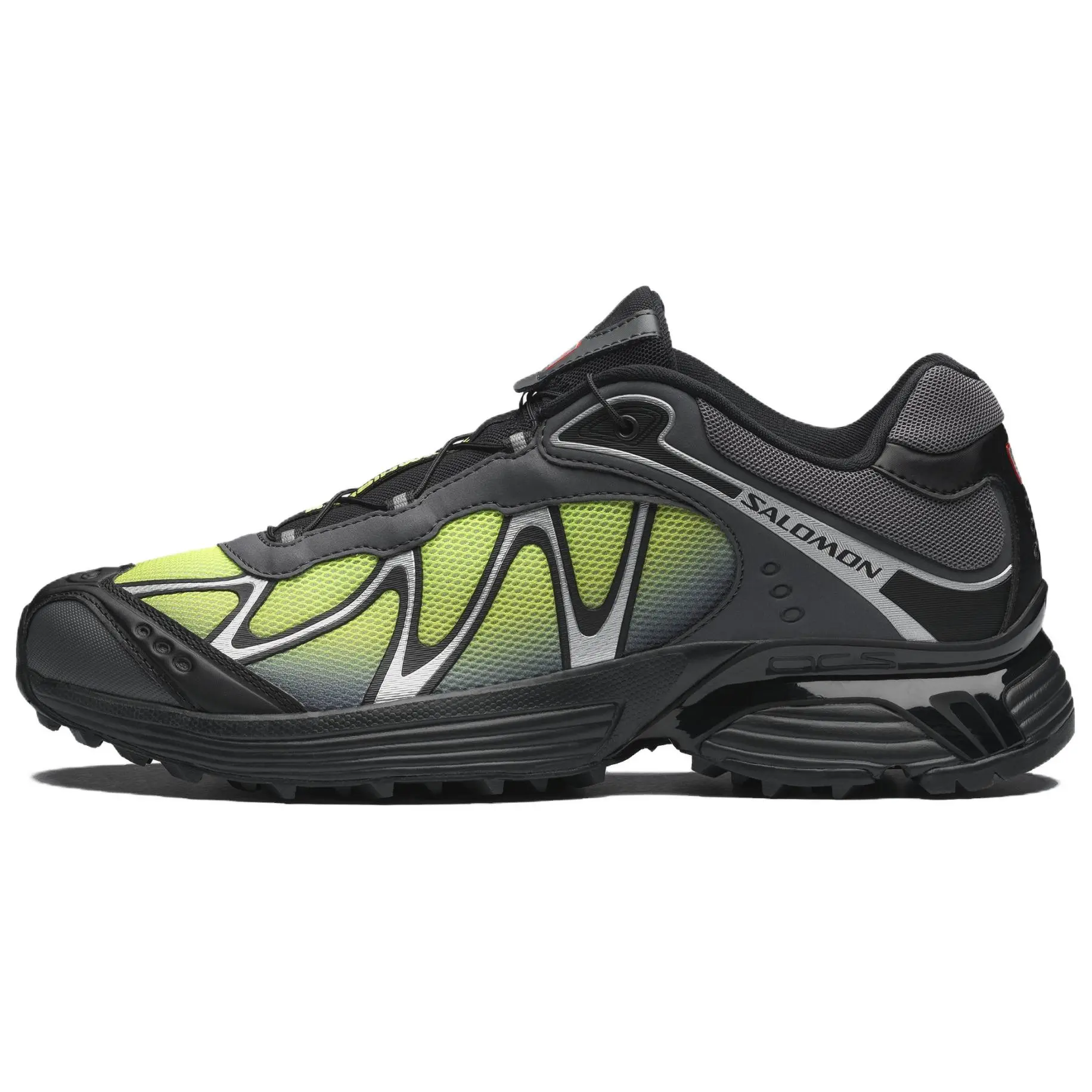 Salomon XT-Whisper 'Black Asphalt Acid Lime' Men's Sneaker with Lightweight Mesh Upper, Responsive Cushioning and Stability-Focused Chassis Built for Adventure