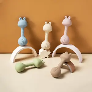 Rabbit Design Teething Toy, Baby Teether, Sensory Teether, Easy Cleaning Silicone Teether, Baby Teething Relief Toy, Baby Care & Health Product