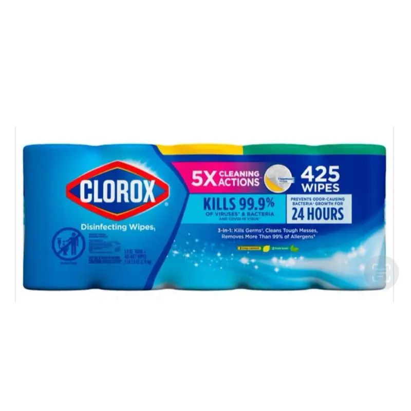 Clorox Disinfecting Wipes Variety Pack 85 Count 5 Pack 425 Wipes 5X Cleaning Actions Kills 99.9% of Viruses Bacteria