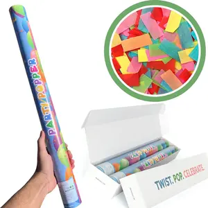 TUR Party Supplies Giant (24 in) Biodegradable Confetti Cannons Party Poppers (2 Pack),  , Party Cannons for Celebrations, Graduation, Birthday, Wedding, New Year Eve