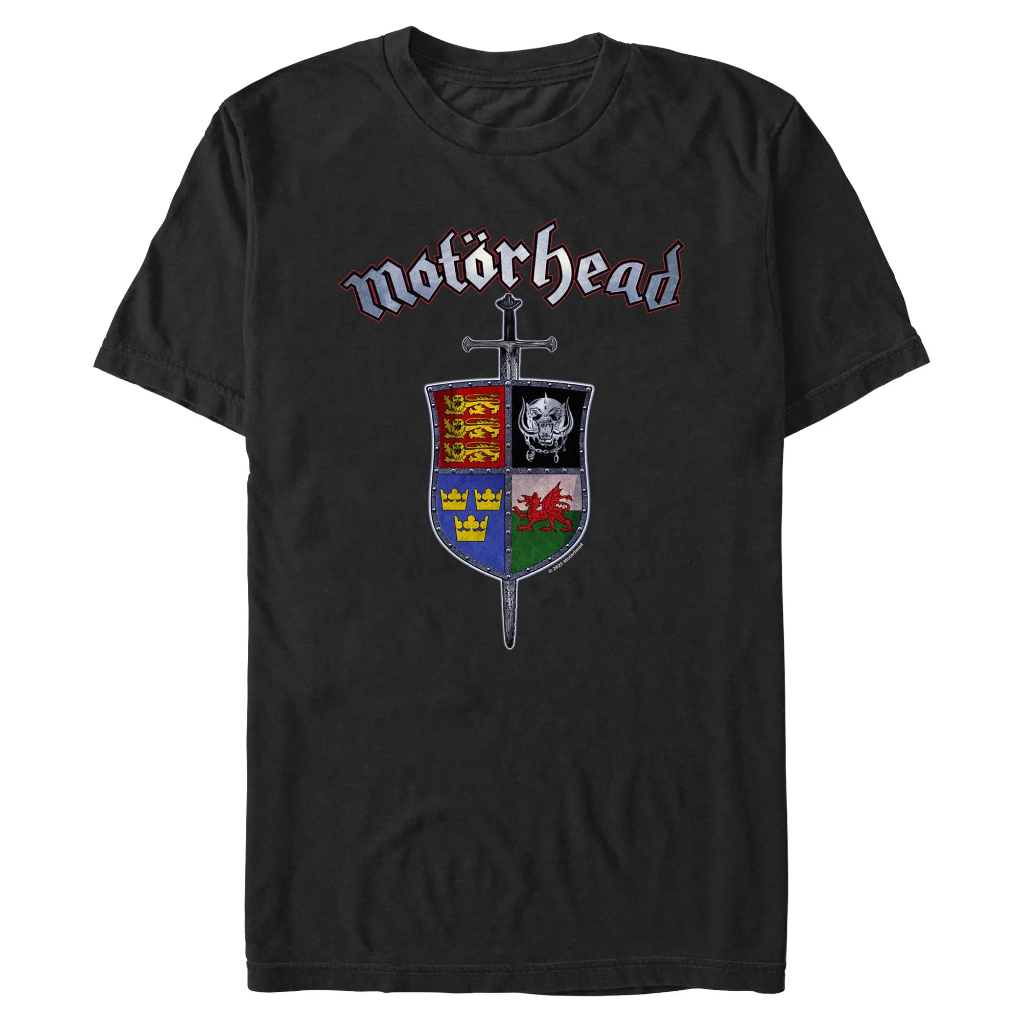Mens Motorhead Sword and Shield Crest T Shirt