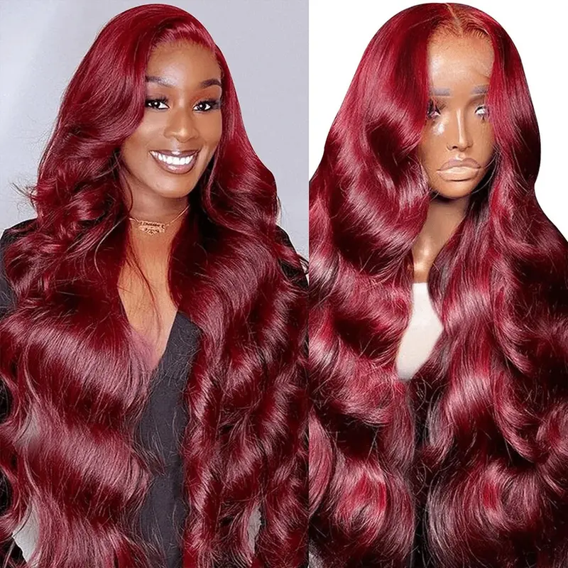 28 Inch Body Wave Lace Front Wigs Human Hair Pre Plucked 5x5 
