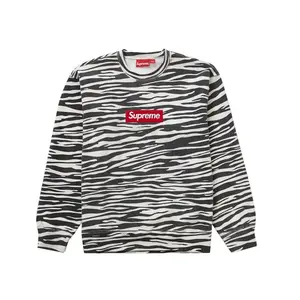 Supreme Men's Box Logo Crewneck (FW22) Zebra, from StockX