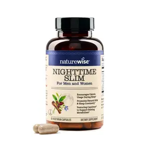 NatureWise NightTime Slim Capsules - Metabolism Supplement & Sleep Support Supplement Dietary Edible