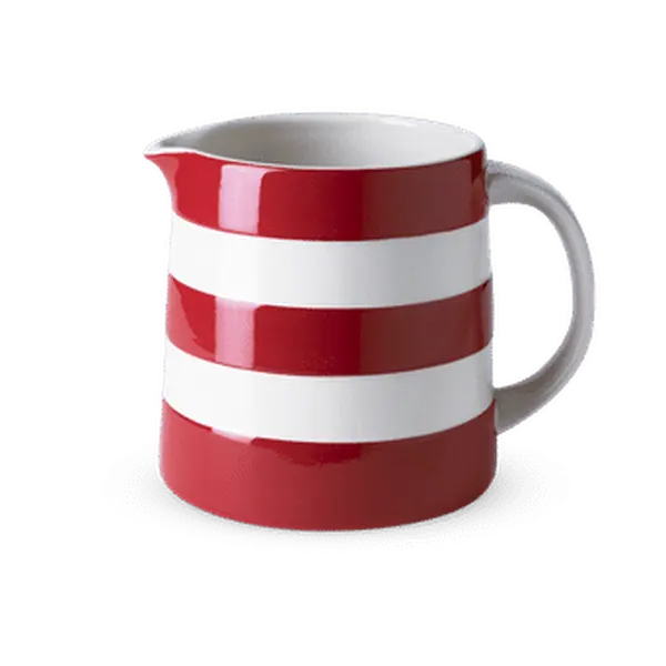 Cornishware Large Red Jug 84cl