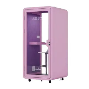 Pink Office Furniture Modern Booth