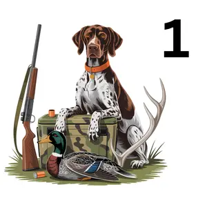 Camo Hunting Dogs 6 Designs To Choose From Direct To Film Print. DTF Print, Ready To Press Print For T-shirts