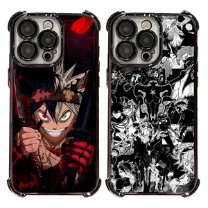 Black Clover Asta Anime Cool Black Phone Cases For iPhone 17 16 15 14 13 12 11 Promax Pro Air Plus Shockproof Cover Protection Best Gifts For Valentine Christmas Birthday Halloween