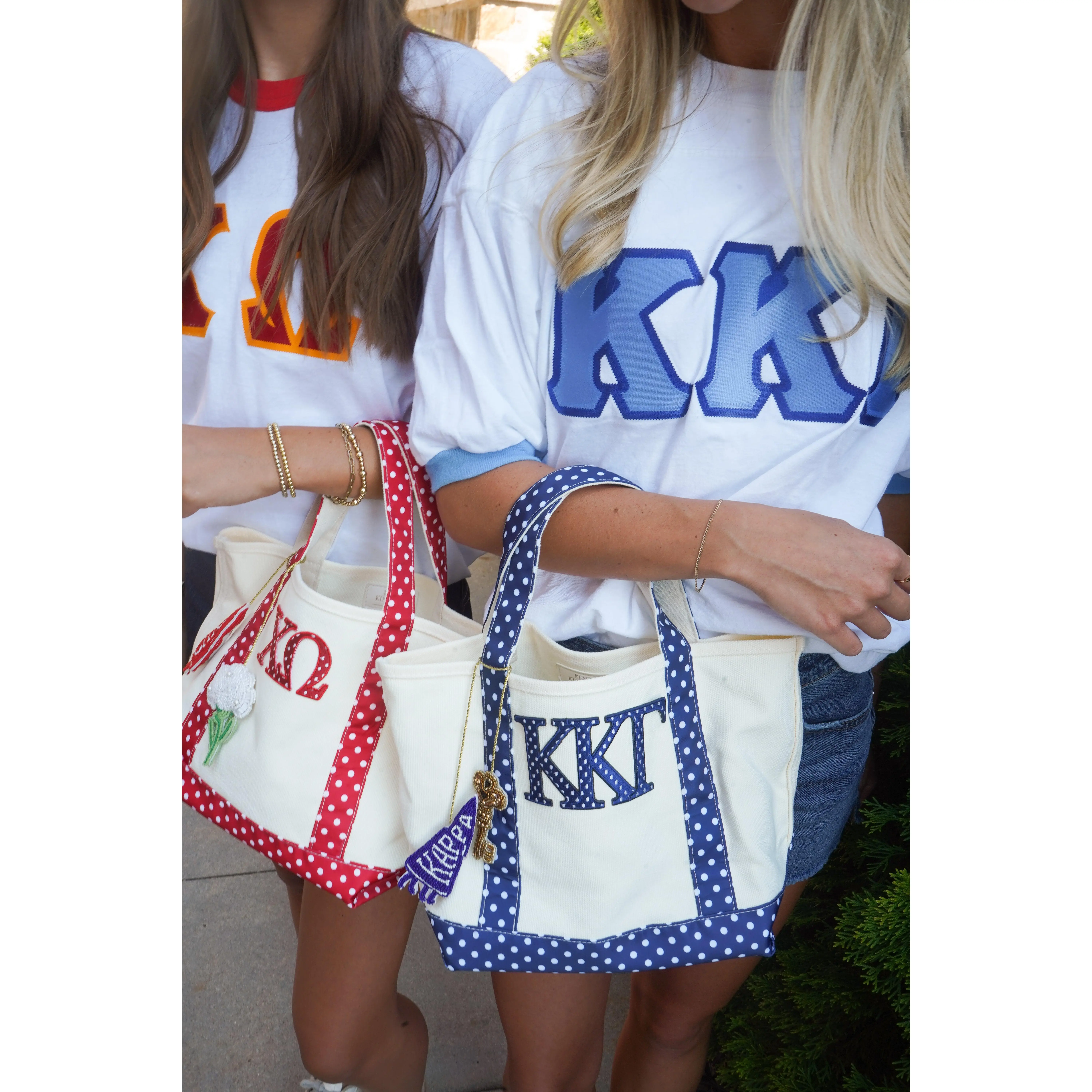 Sorority Greek Mini Polka Dot Canvas Tote