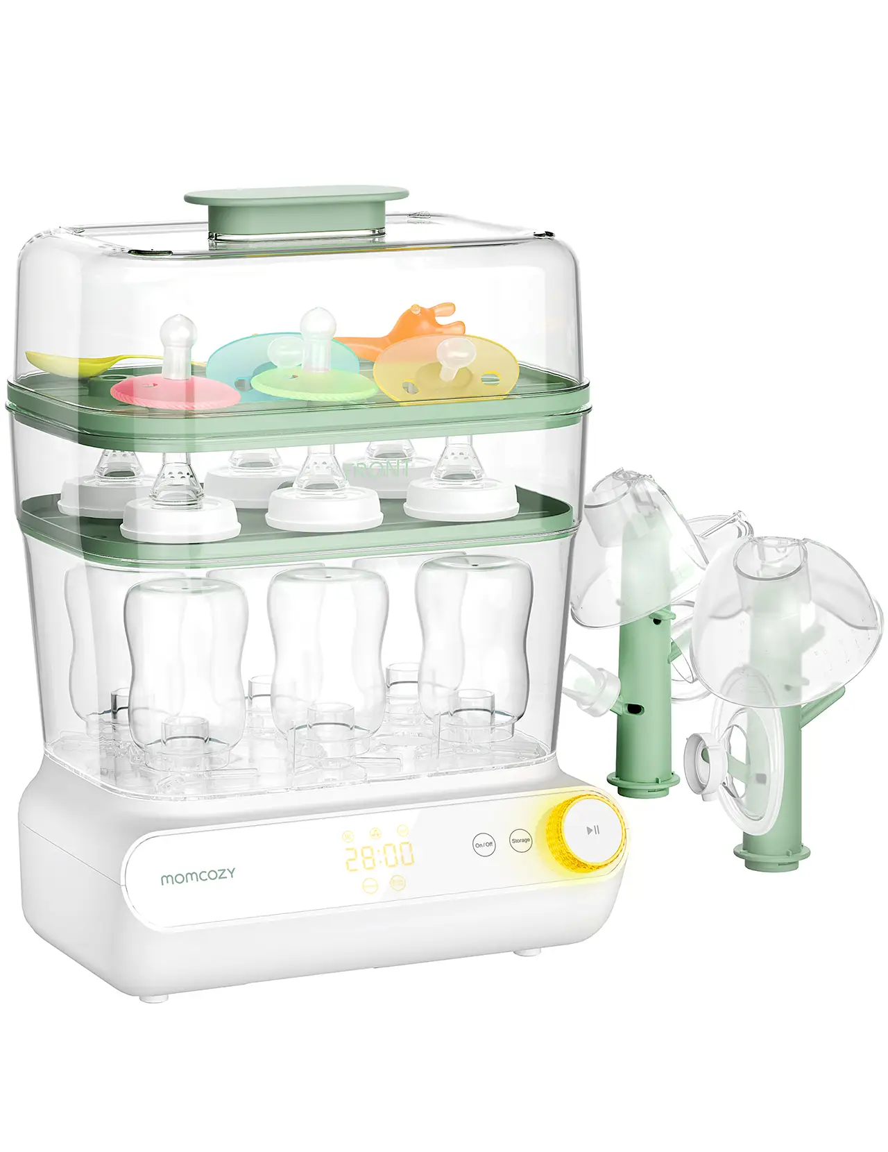 Momcozy 3 Layers Large Bottle Sterilizer and Dryer, Fast Sterilize and Dry, Universal Bottle Sterilizer