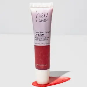 Hey Honey Trick and Treat Watermelon Plumping Lip Balm, 2 In 1 Natural Tint with Hydrating & Moisturizing Properties Hydrate Oil