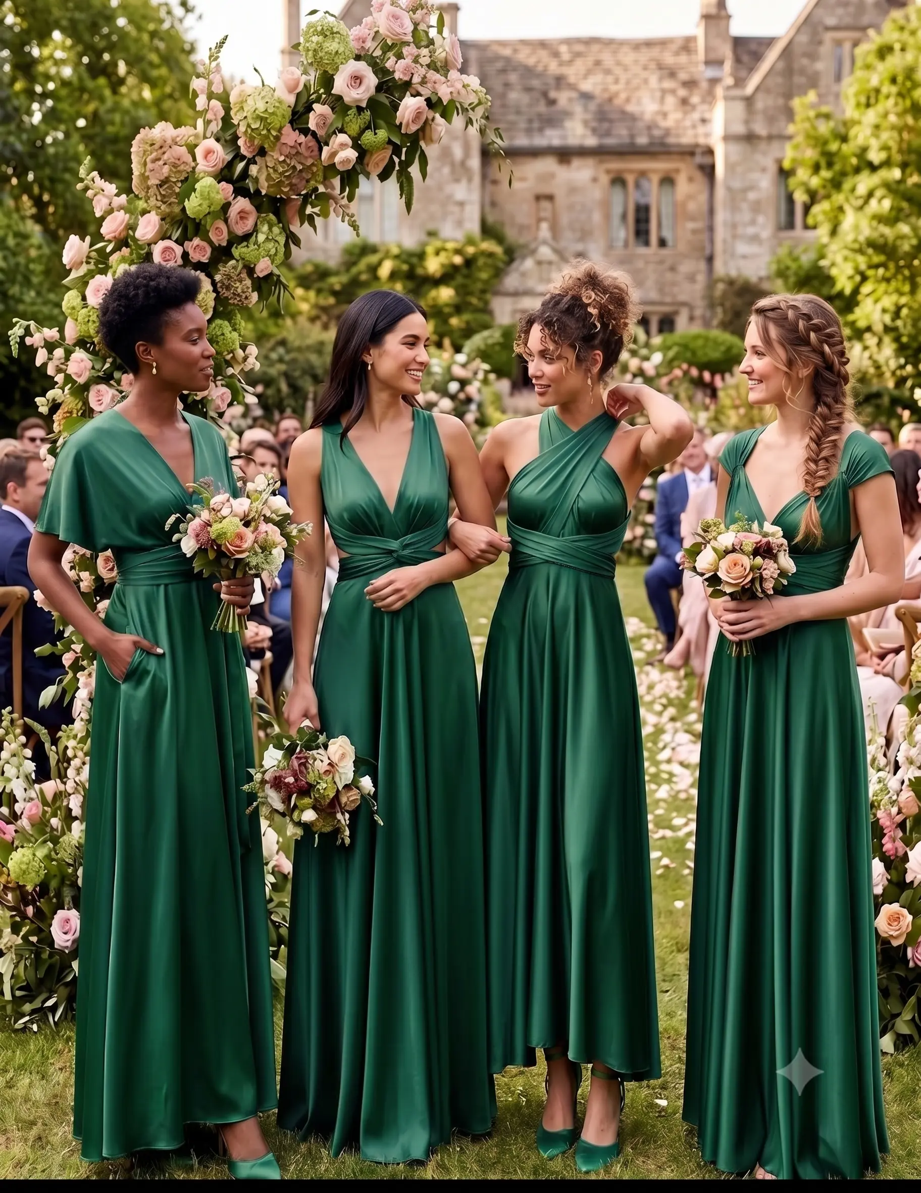 Multiway Convertible Infinity Bridesmaid Dress with Hidden Pockets – Floor-Length Elegant Wrap Maxi Gown (Regular & Plus Size)