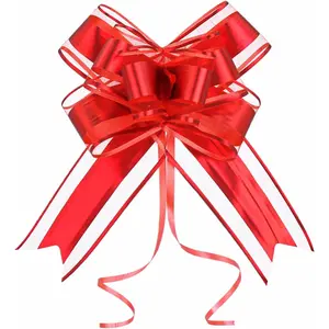 Bows for Presents, 15 count Red Bows for  Wrapping, 6 Inch  Bows with Ribbon for Christmas, Hanukkah, Birthday, Any Occasion