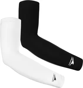 Cooling Ice Silk Arm Sleeves, Summer UV Sun Protection Compression Sleeves UPF 50+ for Women Volleyball Youth Sports