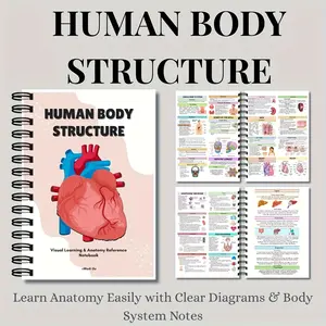 Anatomy Study Notebook, Clear Illustrated Human Structure, Medical Students & Science Enthusiasts, Visual Anatomy Practice Book