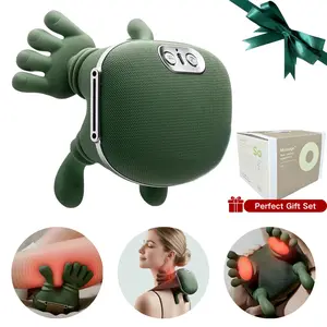 Deep Cordless Tissue Kneading Neck Massage with Heating Function, Shiatsu and Shoulder Massager, Back and Leg Pain Relief, Gifts for Men or Women