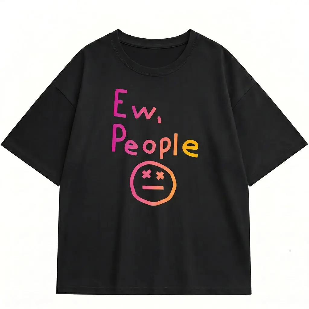 Ew People Shirt Women Funny Introvert Graphic Tee Sarcastic Plus Size Top