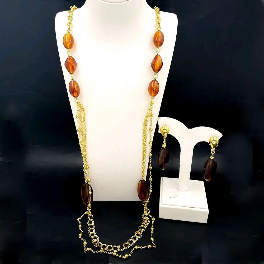 necklace and earrings
