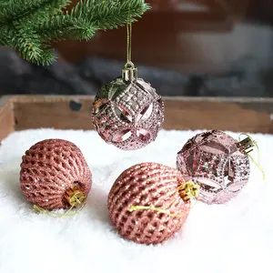 Pattern Painted Christmas Balls Hanging Ornaments Tree Decor Window Ceiling Festive Scene Decoration Balls